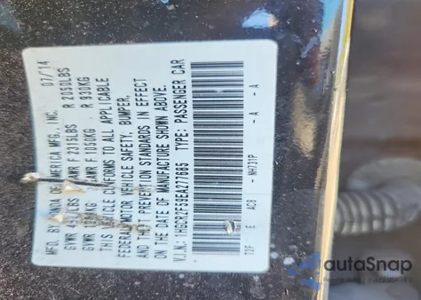 2014 Honda Accord Sport from USA, damaged, VIN 1HGCR2F59EA277685